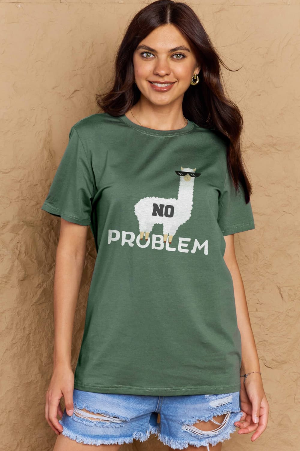 Simply Love NO PROBLEM Graphic Cotton Tee