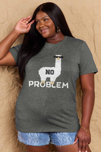 Simply Love NO PROBLEM Graphic Cotton Tee