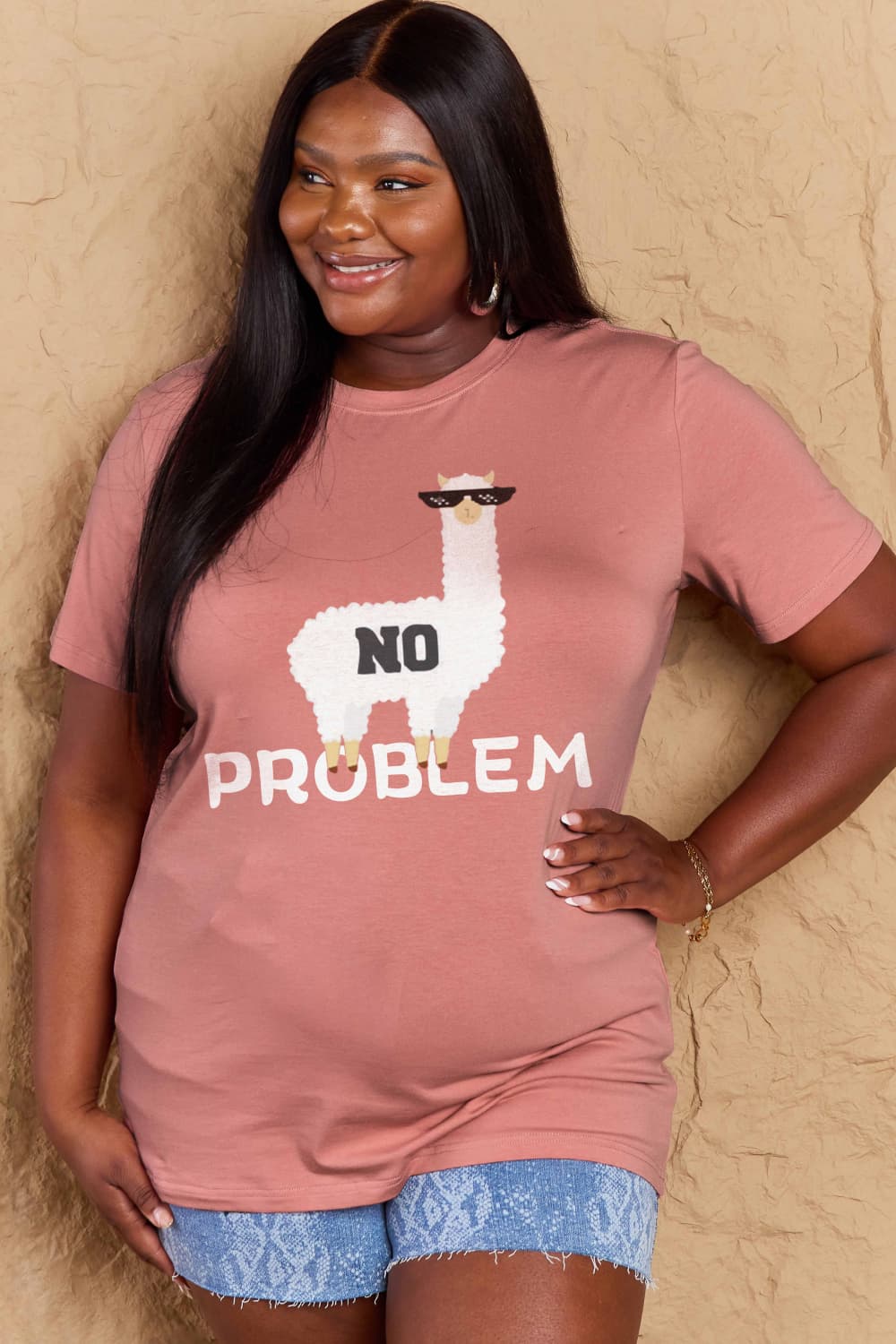 Simply Love NO PROBLEM Graphic Cotton Tee