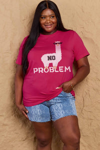 Simply Love NO PROBLEM Graphic Cotton Tee