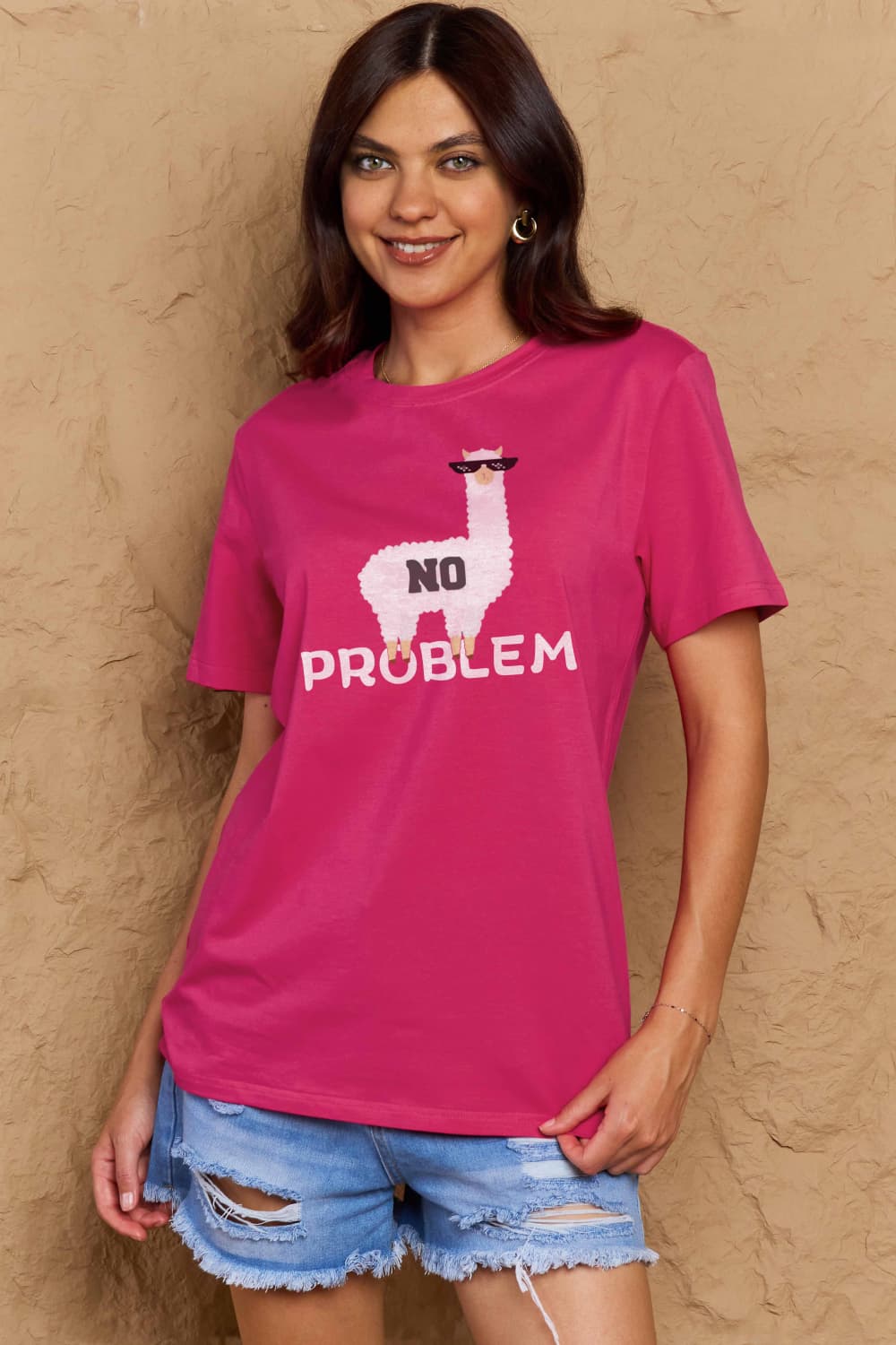 Simply Love NO PROBLEM Graphic Cotton Tee