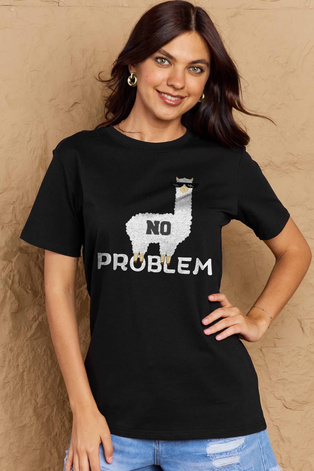 Simply Love NO PROBLEM Graphic Cotton Tee