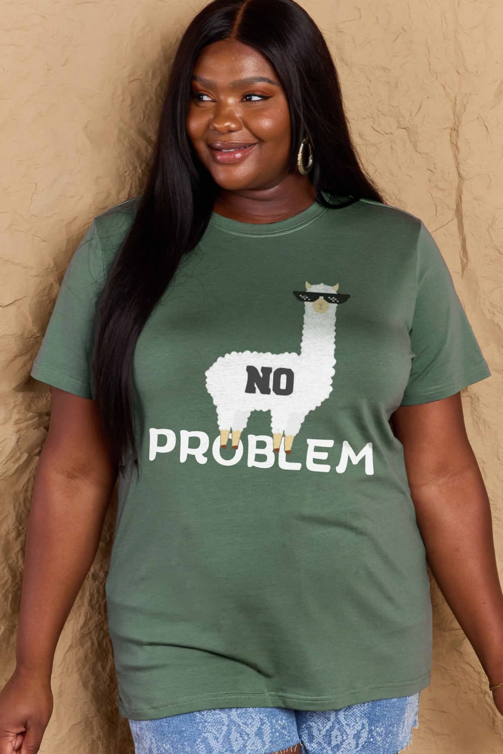 Simply Love NO PROBLEM Graphic Cotton Tee